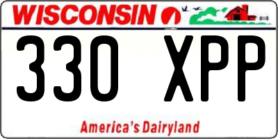 WI license plate 330XPP