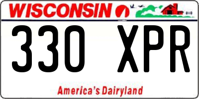 WI license plate 330XPR