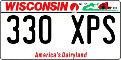WI license plate 330XPS