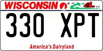 WI license plate 330XPT
