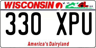 WI license plate 330XPU