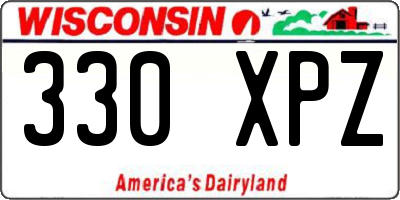 WI license plate 330XPZ