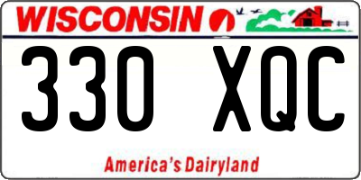 WI license plate 330XQC