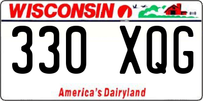 WI license plate 330XQG