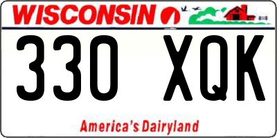WI license plate 330XQK