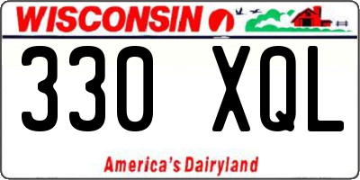 WI license plate 330XQL