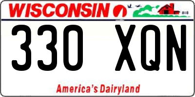 WI license plate 330XQN
