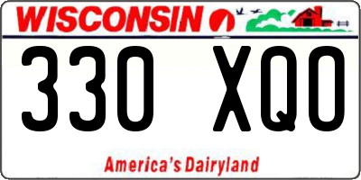 WI license plate 330XQO