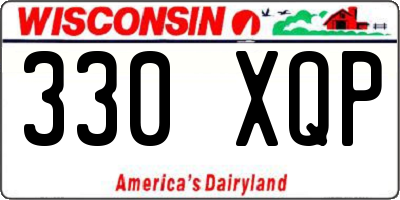 WI license plate 330XQP