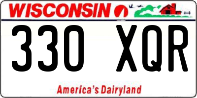 WI license plate 330XQR
