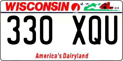 WI license plate 330XQU
