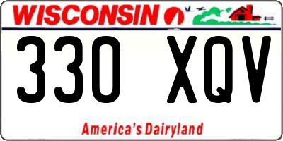 WI license plate 330XQV