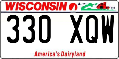 WI license plate 330XQW