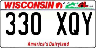 WI license plate 330XQY