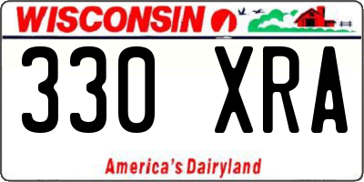 WI license plate 330XRA