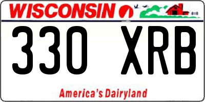 WI license plate 330XRB