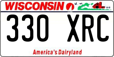 WI license plate 330XRC