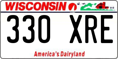 WI license plate 330XRE