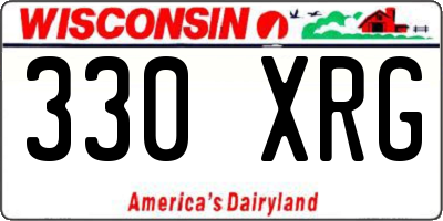 WI license plate 330XRG