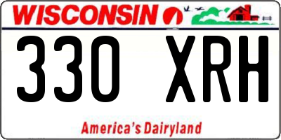 WI license plate 330XRH