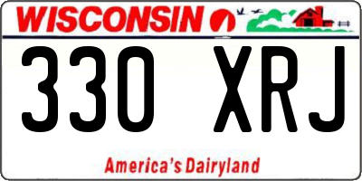 WI license plate 330XRJ