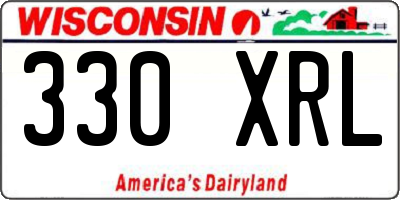 WI license plate 330XRL