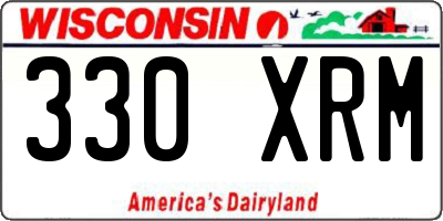 WI license plate 330XRM
