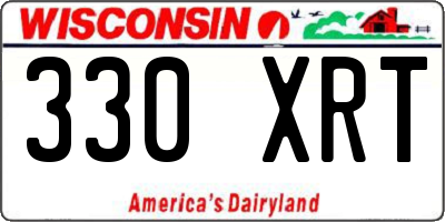 WI license plate 330XRT