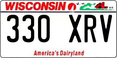 WI license plate 330XRV