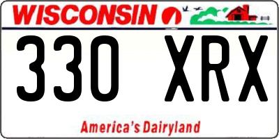 WI license plate 330XRX