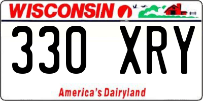 WI license plate 330XRY