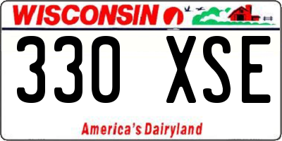 WI license plate 330XSE