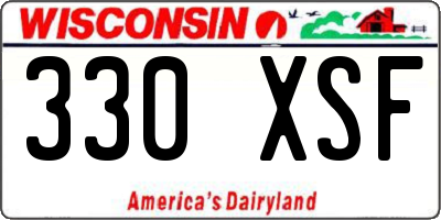 WI license plate 330XSF