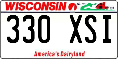 WI license plate 330XSI