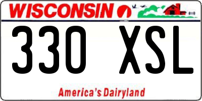 WI license plate 330XSL