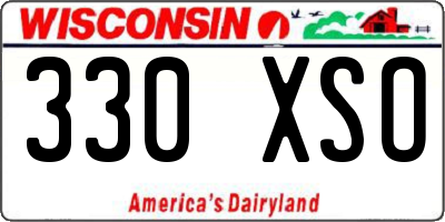 WI license plate 330XSO