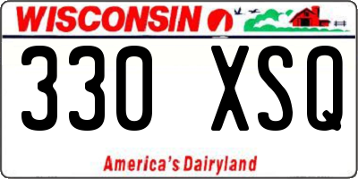 WI license plate 330XSQ