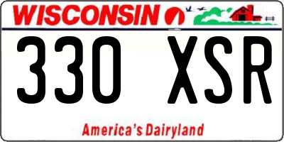 WI license plate 330XSR