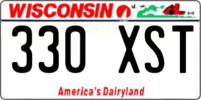 WI license plate 330XST