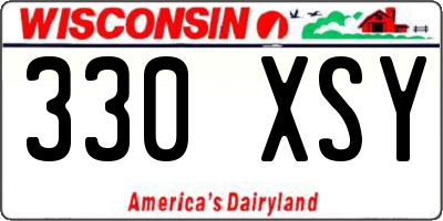 WI license plate 330XSY