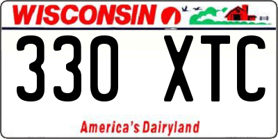 WI license plate 330XTC