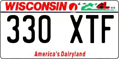 WI license plate 330XTF