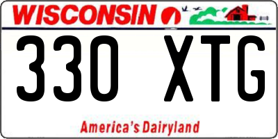 WI license plate 330XTG