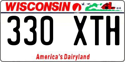 WI license plate 330XTH
