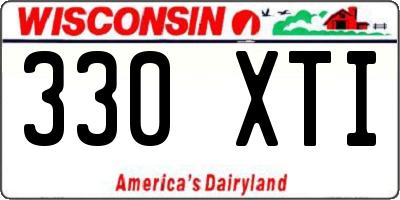 WI license plate 330XTI