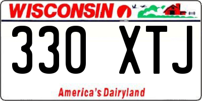 WI license plate 330XTJ