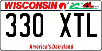WI license plate 330XTL