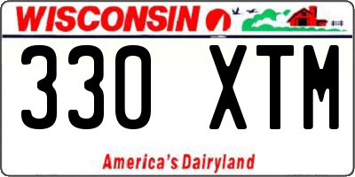 WI license plate 330XTM
