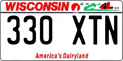 WI license plate 330XTN