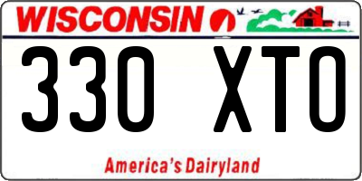 WI license plate 330XTO